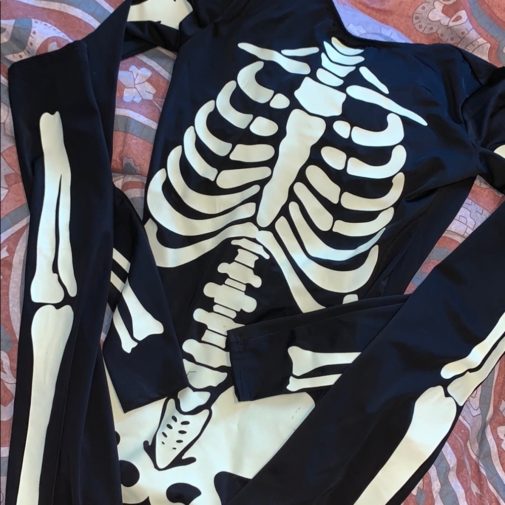 dolls kill skeleton costume / rave outfit